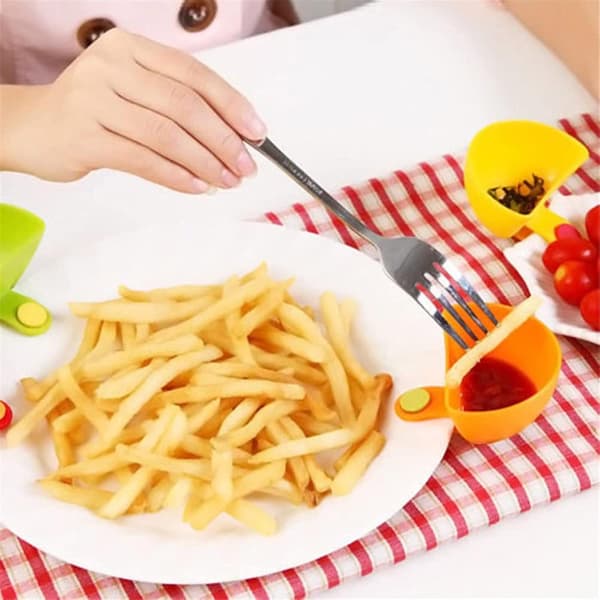 8 stk Dip Clips Dip-holdere for Tomatsaus Salt Eddik Sukker S