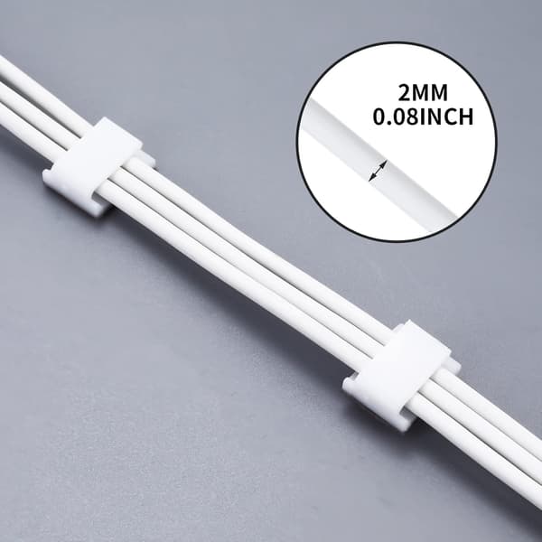 Fästklämmor til LED-strips, hvide selvklæbende beslag til LED-strips til 10 mm LED-strips (100 stk.)