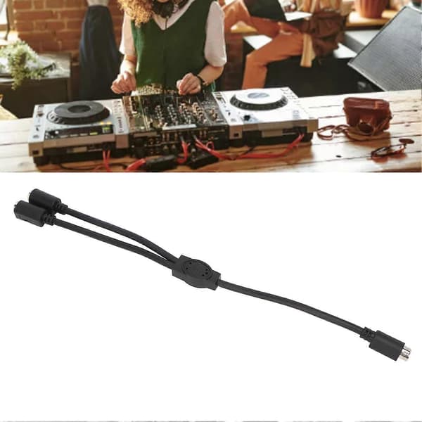 MINI DIN 6-stift hane till 2 MINI DIN 6-stift hona kabel Dubbel skärmning MINI DIN 6-stift splitterkabel 0,3 m [Db]