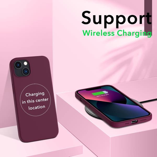 Flydende silikonecover til iPhone 13 6.1 \" - Slankt beskyttelsesetui [JUN] iPhone13 iPhone13