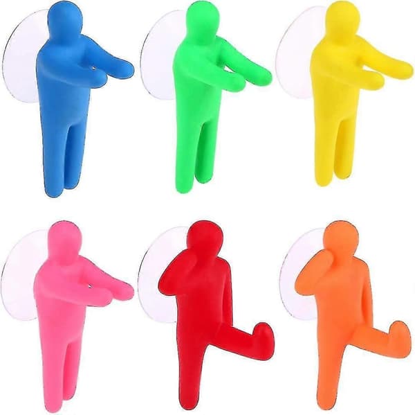 Toothbrush Holder Wall Mounted and Towel Hook for Bathroom Storage 6 Pcs