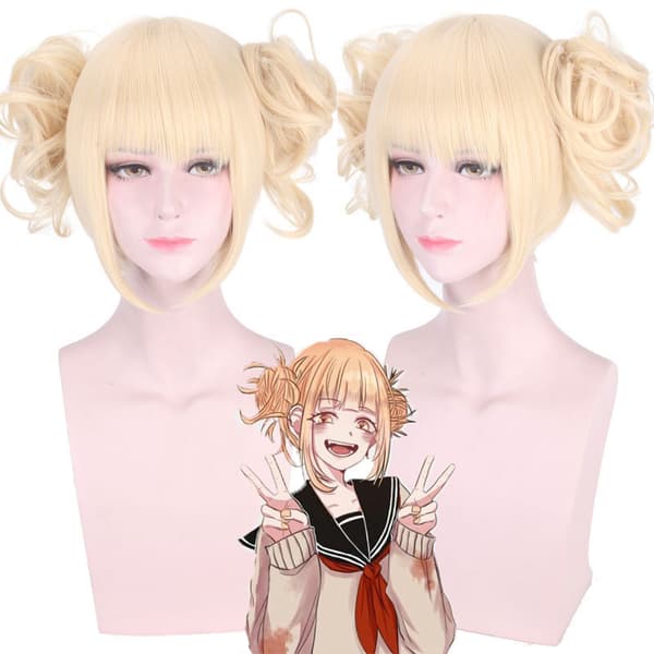 Mjölkblond cosplayperuk, festblond peruk, perukset, damperuk
