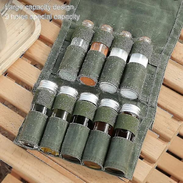 Spice Storage Bag, Bottle Organizer for Outdoor Camping, Seasoning Container [CO]