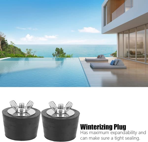 2 Pieces Winter Plugs for Pool, 32mm/1.26 inch Rubber Expansion