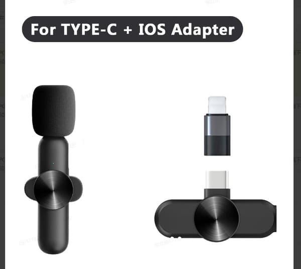 Trådløs Lavalier-mikrofon for smarttelefon USB C med trådløs N