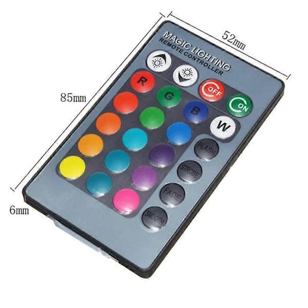 2 stk T10 W5W LED RGB Fjernkontroll Lamper Indikatorlys Bil Interiør Kile Side
