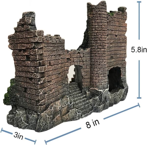 Aquarium Resin Decoration - Castle for Fish to Hide In - Realistic
