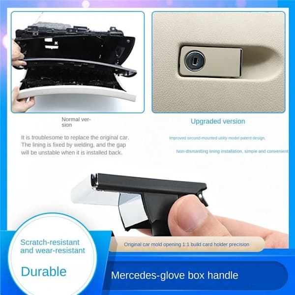 For - W204 W207 W212 X204 Car Box Handle Cover Toolboxes Gear Lever Chrome[co]
