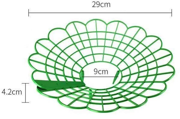9 mansikkatukea - viljelytuki, kasvituki - suoja etanoilta ja kosteudelta - 29*29 cm - vihreä