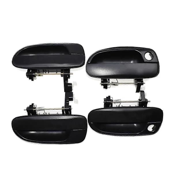 4 pcs (Front Rear Left Right) Outer Door Handle Black For 2000-2005 New
