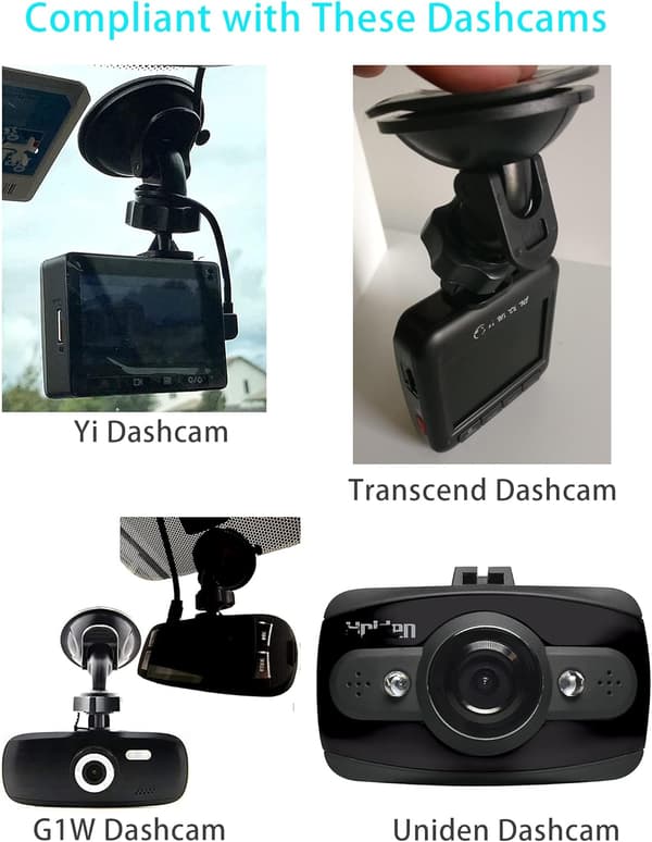 Yi bilkamera 2,7 tommer Wifi 165 og 130 graders Yi Dash Camera Suc
