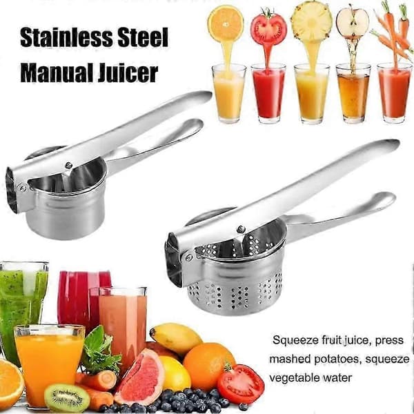 【LD】Citruspresse i rustfrit stål & ingefærknuser juicemaskine TooG4 S4Q2 Full Hole Full Hole