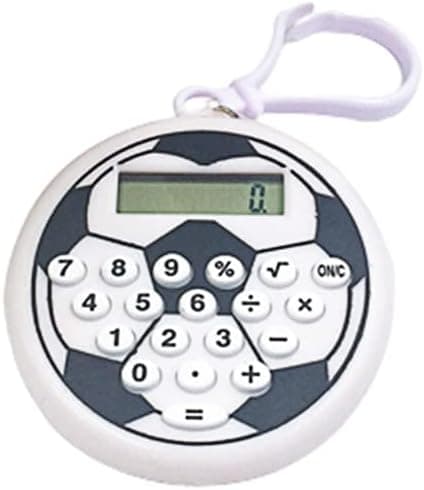 Black Mini Portable Calculator Pocket Basic Powered Calculator Cute Football Style Calculator