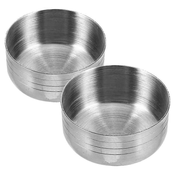2 stk. cocktailshakerlåg i rustfrit stål, låg til shakerkop, låg til shakertumbler Silver