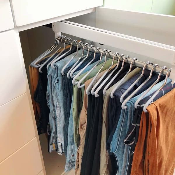 Adjustable Clothes Rail Telescopic Stainless Steel Rod for Wardrobe