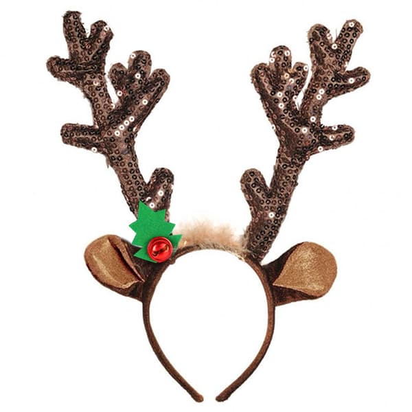 Rensdyrdiadem Brun 32 x 34 x 1,5 cm Horn