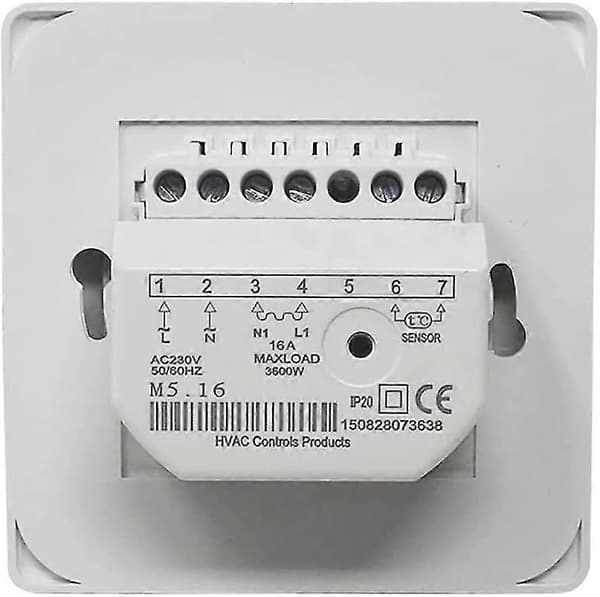 Manuell gulvvarmetermostat med sensor, 220V 16A, Mekanisk kontroll-FY-