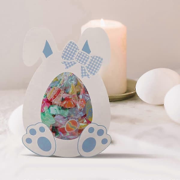 Blue Easter Candy Boxes Paper Storage Box for Storage 10 Pcs Rabbit Theme