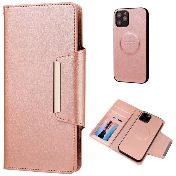 iPhone 12 / 12 Pro - 2-i-1 Magnetfodral - Roséguld Roséguld Roséguld Roséguld Roséguld Roséguld
