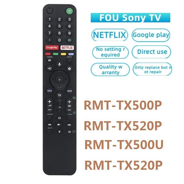 Erstatningsfjernkontroll for SONY stemme-TV RMF-TX500P/TX500U/TX520E reservedeler