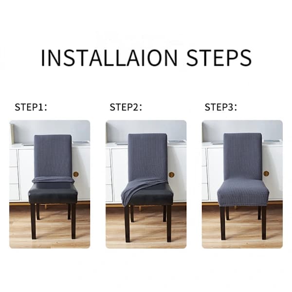 Kitchen Chair Covers Set of 2, Parsons Chair Covers Protector for Dining Room, Silver