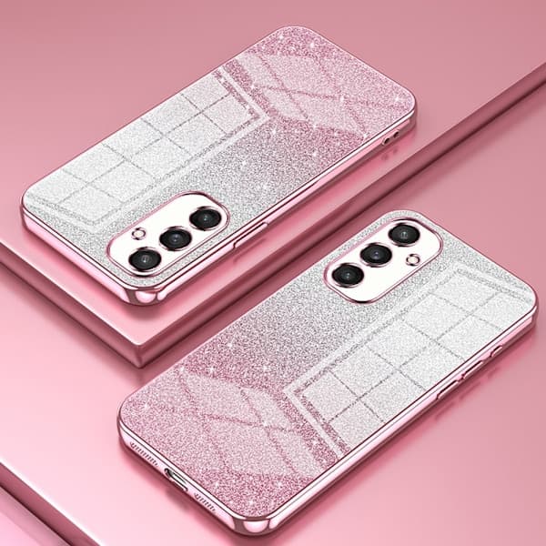SKALO Samsung S25 Elektroplettert Glitterdeksel - Rosa Rosa