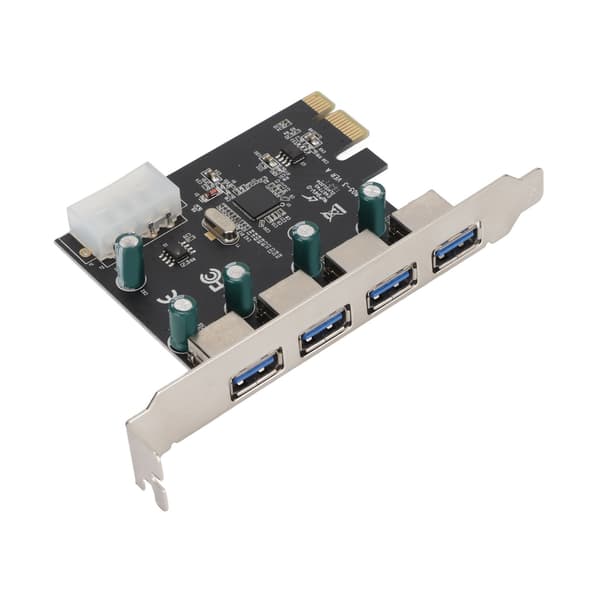 PCIE til USB3.0 udvidelseskort 4 porte PCI Express X1 interface højhastigheds stabil transmissionsadapterkort