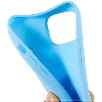 Compatible with iPhone 14 Smooth Matte Soft TPU Case Shockproof Absorbing Flexible Phone Cover (Light Blue)
