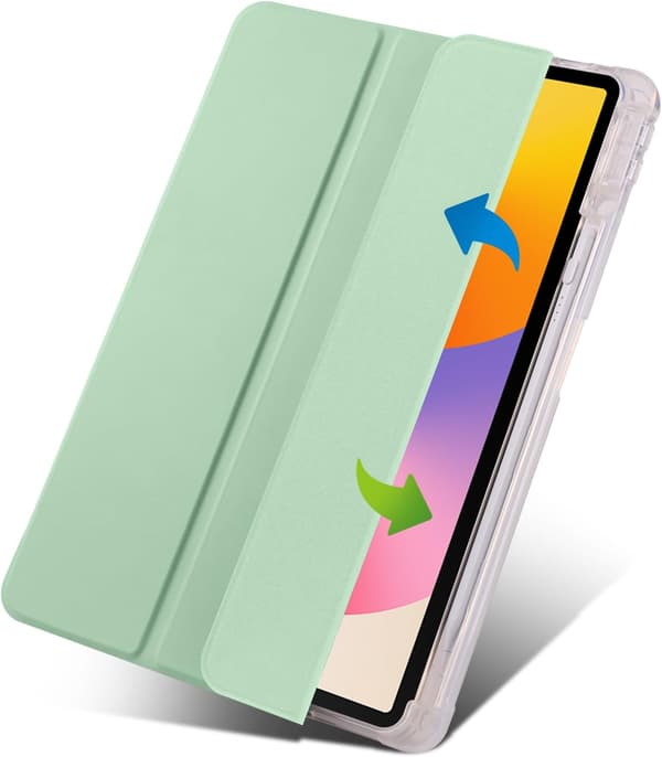 Full Protection Transparent Back Stand Case for Xiaomi Redmi Pad Pro 12.1 Inch with Auto Wake/Sleep Function Mint Green