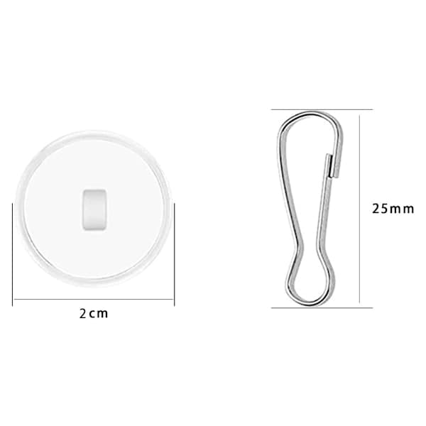 20 kpl 2 cm läpinäkyviä itseliimautuvia kattokoukkuja, itseliimautuvat kattokoukut lipputangon pidikkeillä