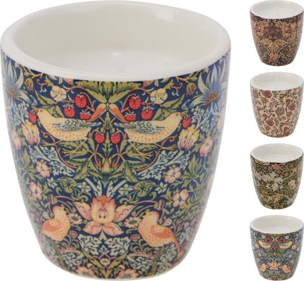 Mønstret keramikkrukke med lys 8 cm multifärg multicolor
