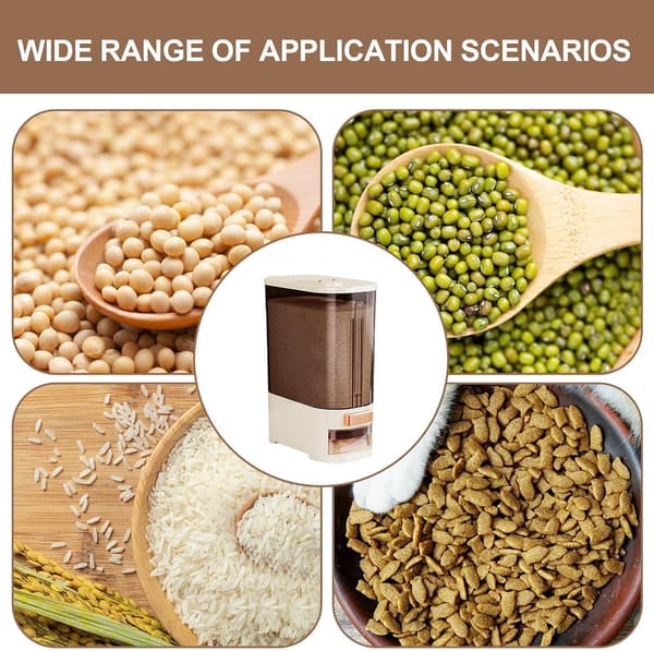 Grain Dispenser 6 kg Rice Container with Lid Moisture-proof Transparent Bucket Airtight Storage Box for Grains