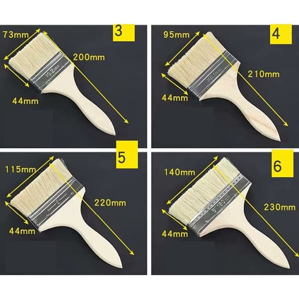 Brush Set 5 pcs Wooden Handle Premium Quality Wall Decoration Home Decor