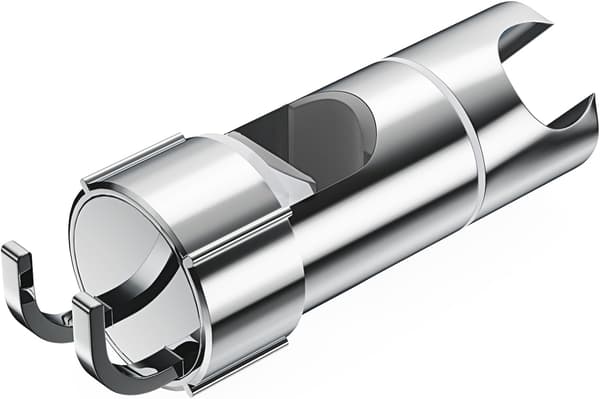 Justerbar brusehovedholder med 2 kroge, universel brusehovedbeslag til 16-27 mm glidestang, forkromet bruserglider