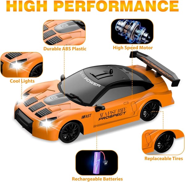 2.4G Nopea Drifting RC-auto 4Wd RC-lelu-D