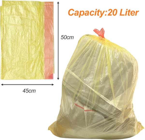 Affaldsposer 20L, Handy Bag 45x50cm med snøre 75 stk., Rivefast