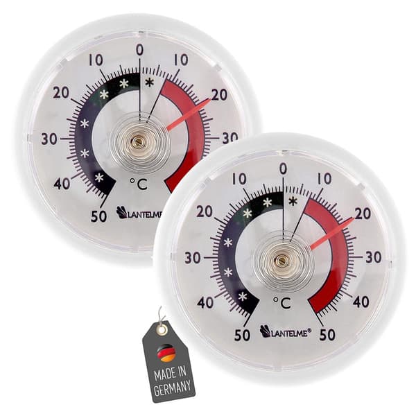 Køleskabstermometer 2 dele sæt analog selvklæbende fremstilling frysetermometer