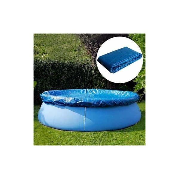 Diameter Pool Covers, Round Protective Pool Cover with Rope, Durable Dustproof Windproof Cover for Round Above Ground Pool 244