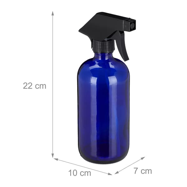 Sprayflaske glass blå, sett med 2