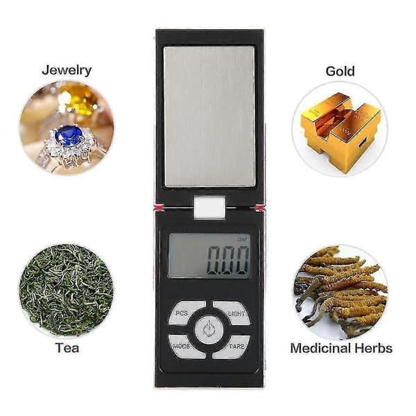 Digital Scale Gram Scale, 500g/0.01g Portable High Precision Jewelry Scale Electronic Digital Pocket Scale Gram Mini Scale Weight