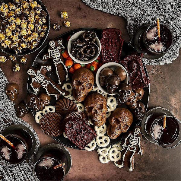 Ware Halloween Bakeform, Spooky Skull Kakeform, Bronse-yujia