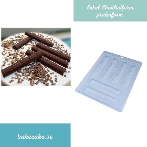 Praline Chokoladeblok Chokoladeform - BWB 10117 Transparent transparent