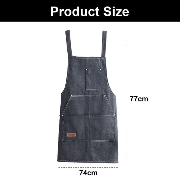 2 stykker denimforklæder, nye, åndbare denimforklæder, smudsafvisende