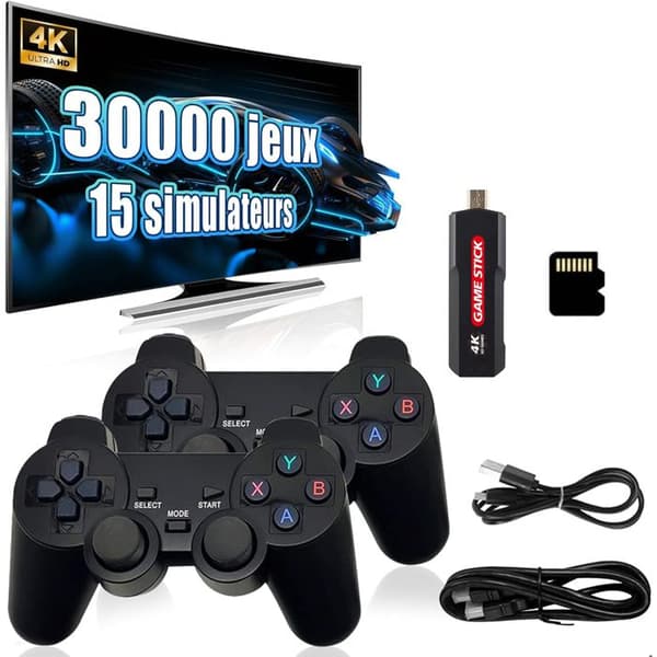 X2 Plus Retro Gaming Console - Two 2.4GHz Wireless Controllers, 128GB, Over 30,000 Classic Games, 4K HDMI Output, EmuELEC 4.3 System