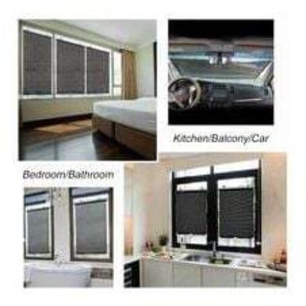 Retractable Blackout Roller Blind, Suction Cup Sunshade Roller Blind for Windows, Heat Insulating Curtains for Home/Office