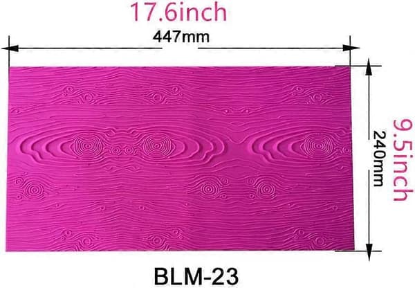 Treimitasjon Fondant Impressionsmatte Silikon Kakeblondeform Kake Teksturmatte Rosa BLM-23