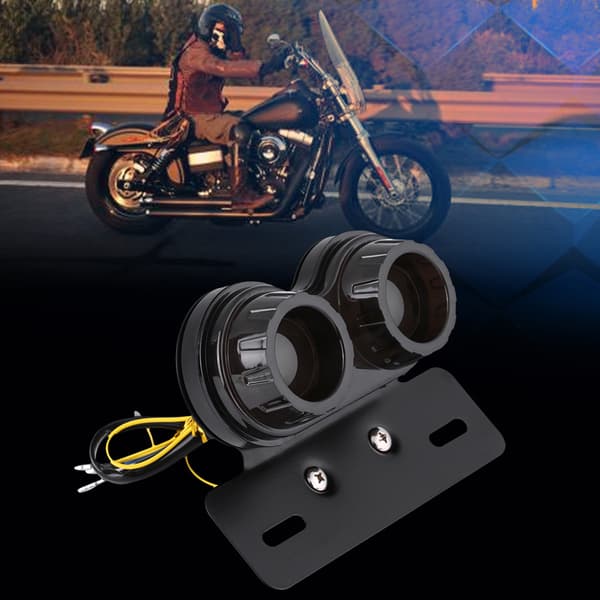 Motorcykel LED Baglygte Bremse Blinklys til Custom Cafe Racer Rødt Lys