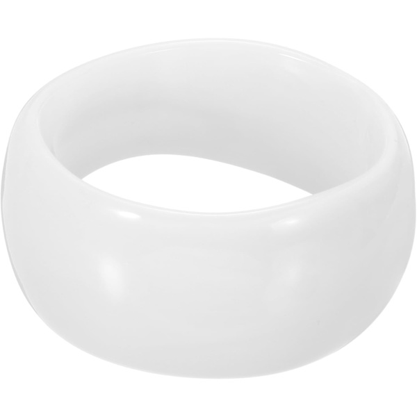 Akryl Chunky Bangle Armbånd til Kvinder Hvid White