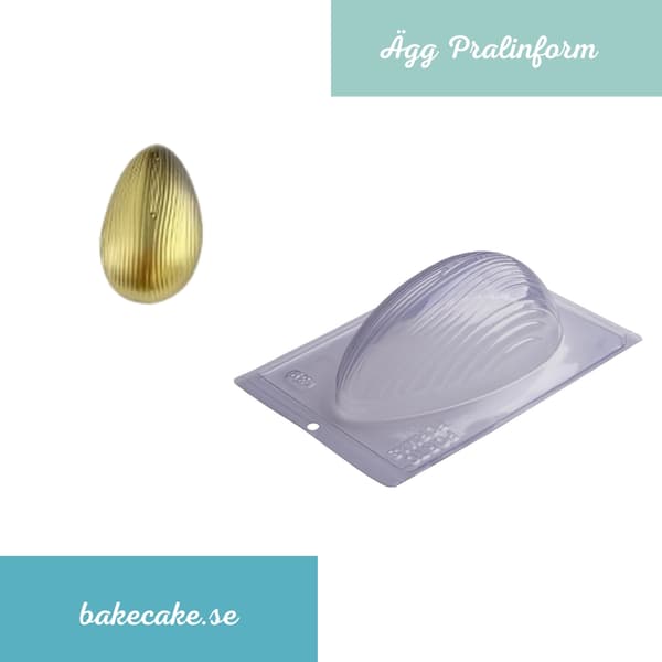 Pralinform Mönstret Egg - Porto Formas 39 - Spesiell 3-dels form Transparent transparent
