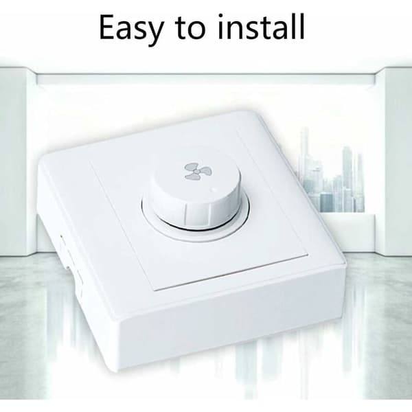 220V 10A Ceiling Fan Speed Controller, Compatible with 15-300W Dimmers, Wall Switch for Smooth Speed Adjustment